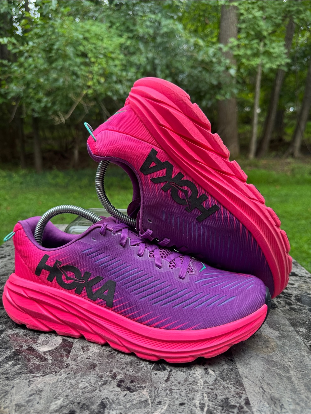 HOKA One One Rincon 3 Running Shoes Beautyberry Knockout Pink Women 9B Sneakers - Picture 6 of 15